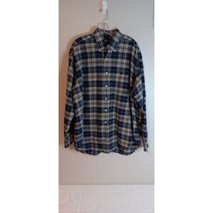 Ralph Lauren Blake Shirt Mens Blue Plaid Button Down 100% Cotton XXL Pony Logo